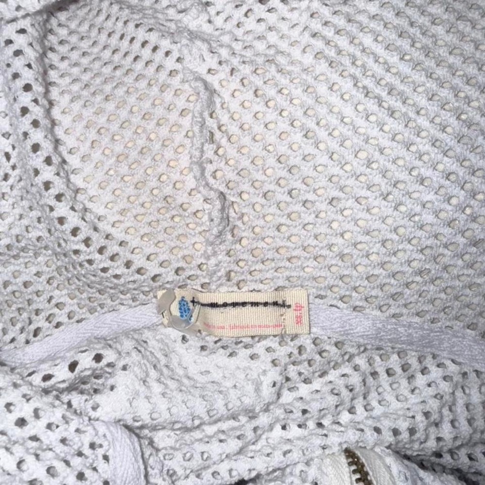 Free People Movement Size XS Fishnet‎ Mesh Cropped White - Picture 5 of 5